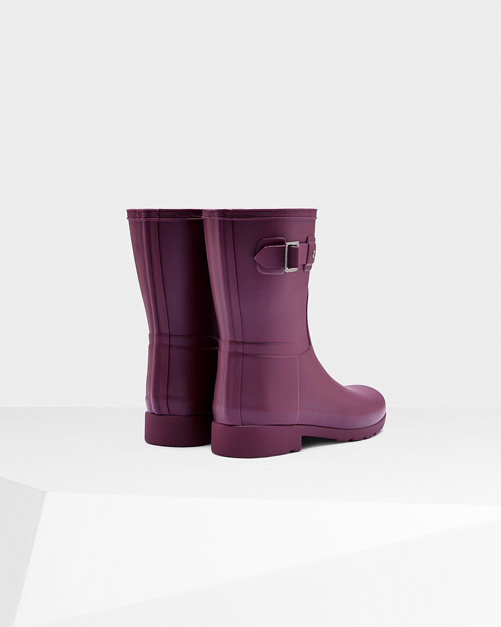 Botas de Lluvia Cortas Hunter Mujer - Refined Slim Fit - Morados - LKQAXTE-10